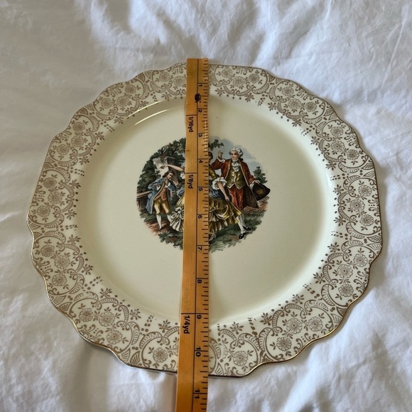Dorlexa China W.S. George Canary Tone Colonial Dinner Plate 22K Gold - Picture 6 of 6